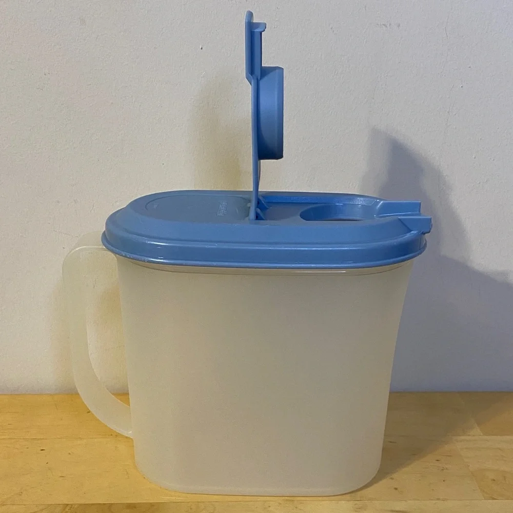 Tupperware Blue and Clear Kitchen Pitcher